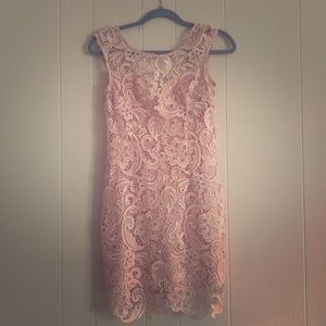 Dina Be pastel pink lace dress